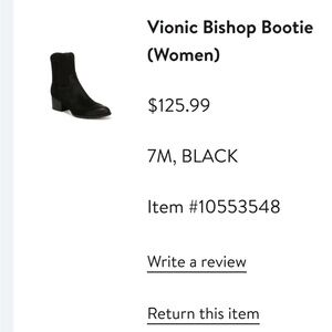 Vionic Bishop Booties - Size 7